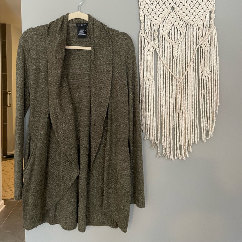 Green cardigan